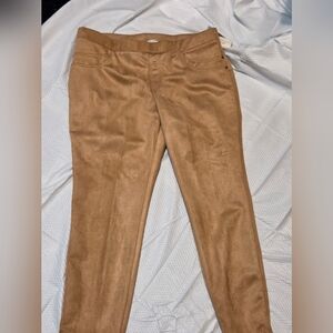 Rachel Camel Suede Trousers